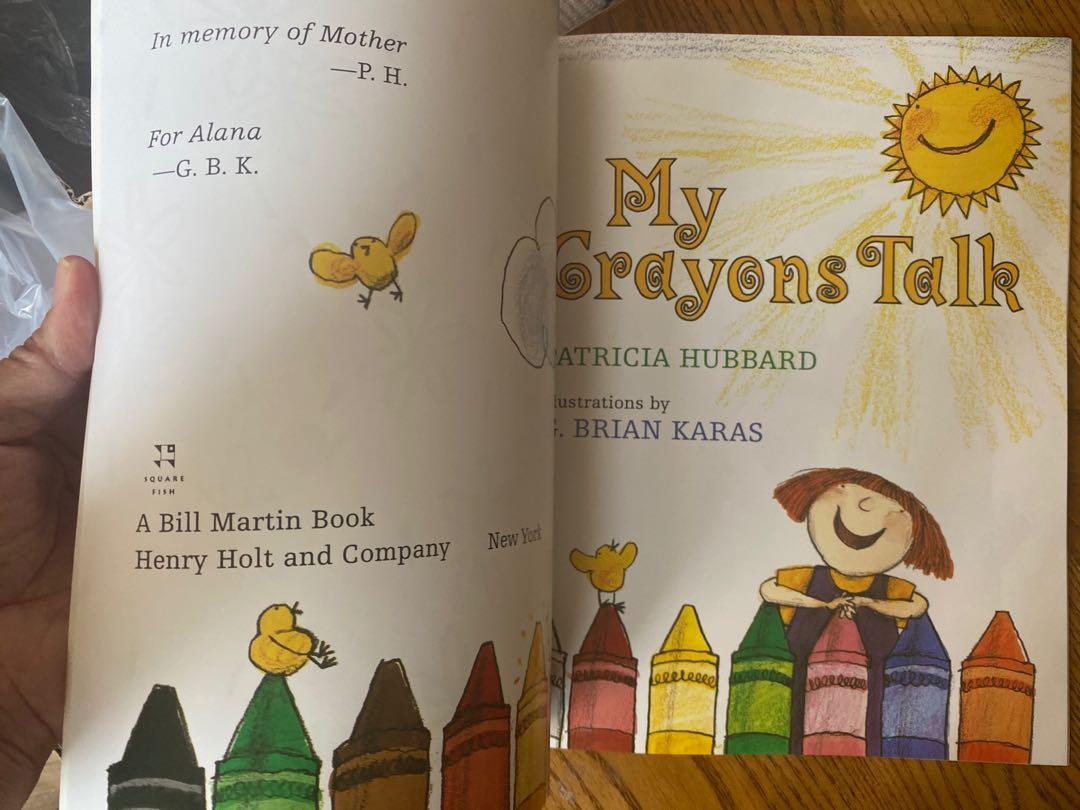 英文原文書籍繪本童書 My Crayons Talk 我的蠟筆會說話 我與蠟筆的異想世界, 書籍、休閒與玩具, 書本及雜誌, 漫畫在旋轉拍賣