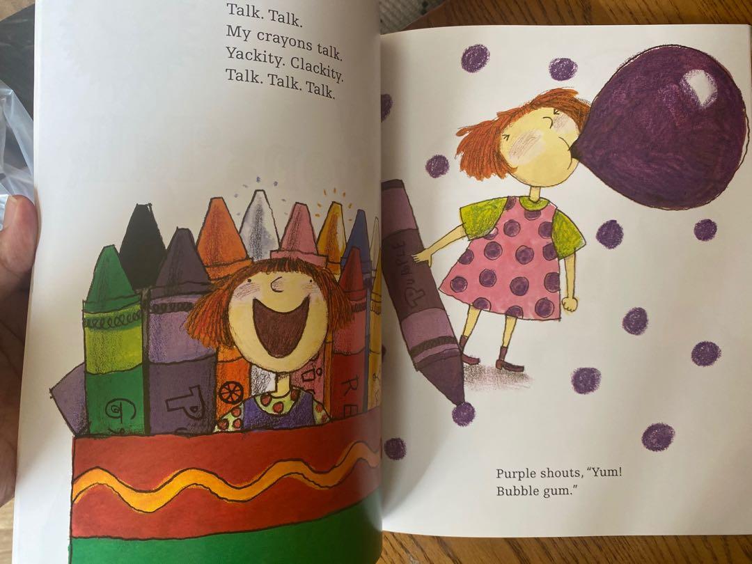 英文原文書籍繪本童書 My Crayons Talk 我的蠟筆會說話 我與蠟筆的異想世界, 書籍、休閒與玩具, 書本及雜誌, 漫畫在旋轉拍賣