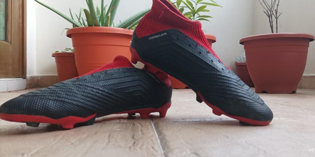Adidas Predator colour way red and black, Sports Equipment, Sports u0026 Games,  Racket u0026 Ball Sports on Carousell