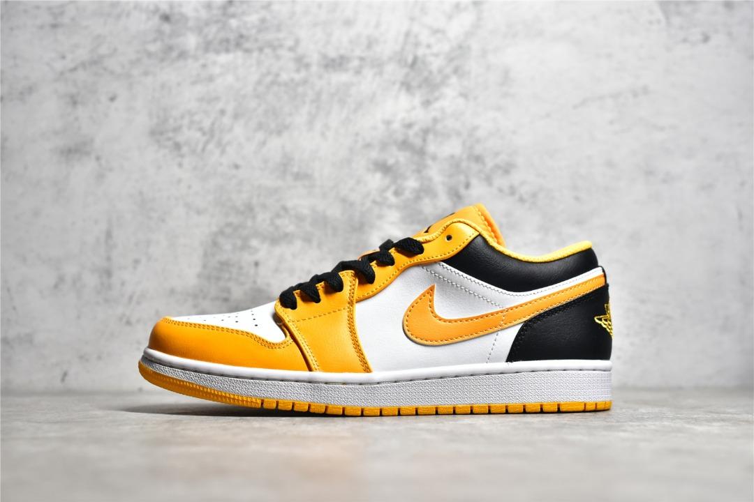 Air jordan 1 clearance low black yellow
