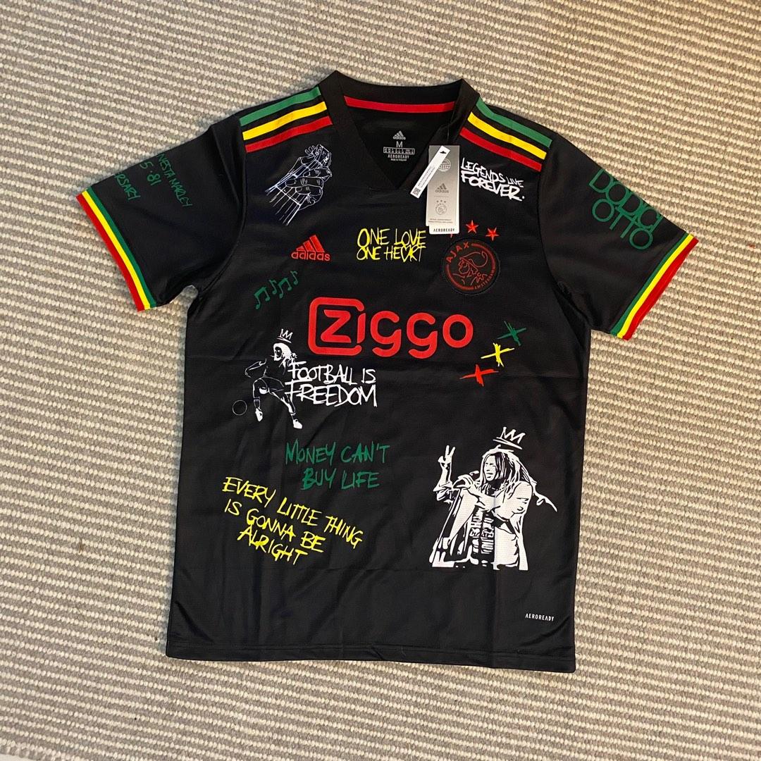 Ajax Fc X Bob Marley Fan Jersey, Men's Fashion, Activewear on Carousell