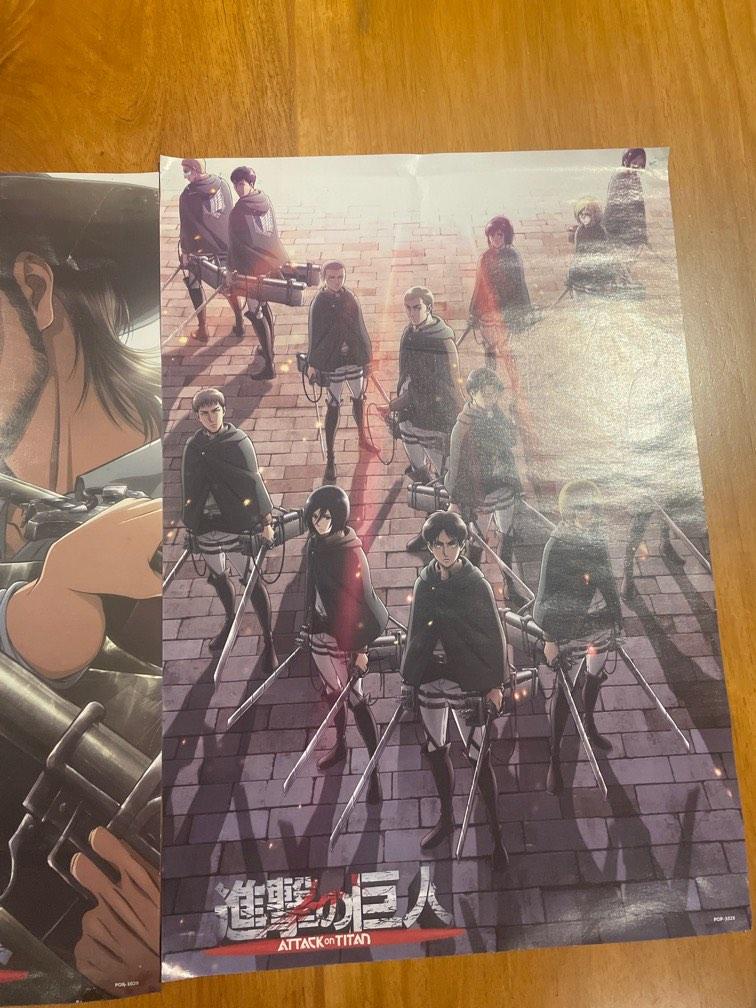 AOT attack on Titan posters season 4 plus others collectible, Hobbies ...