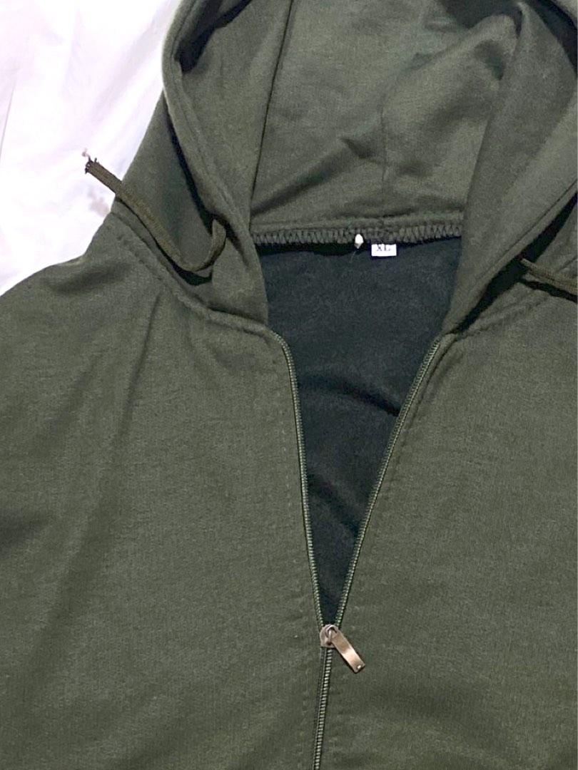 army/olive oversized green zip up jacket acubi fashion, Women's Fashion ...