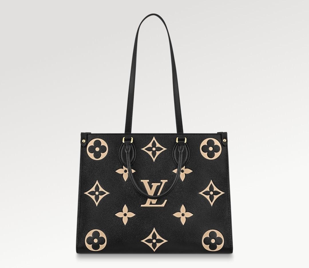 Louis Vuitton, Bags, Empreinte Monogram Giant Crafty Onthego Gm Creme  Black