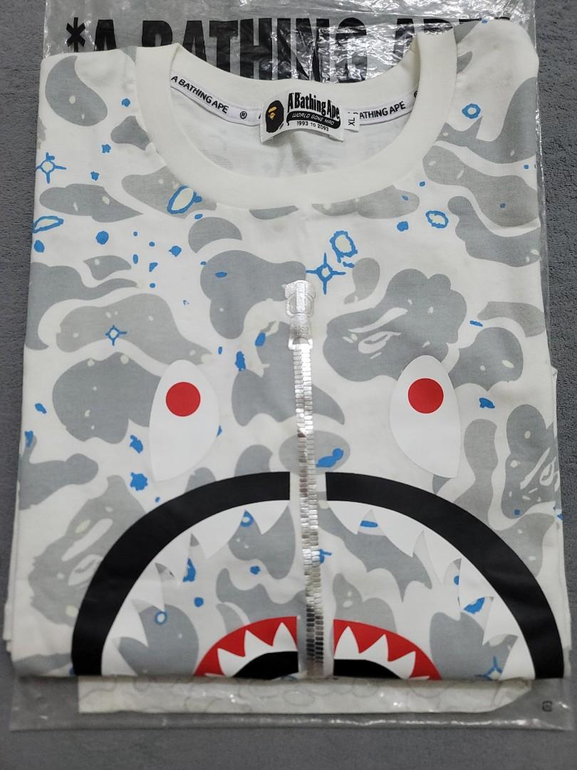 Bape Shark Space Camo White GITD XL Men s Fashion Tops Sets