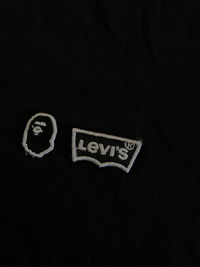 BAPE X Levi's tee black colour size XXL, Men's Fashion, Tops