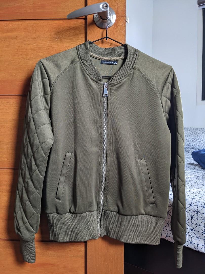 Bershka bomber jacket, Women's Fashion, Coats, Jackets and Outerwear on Carousell