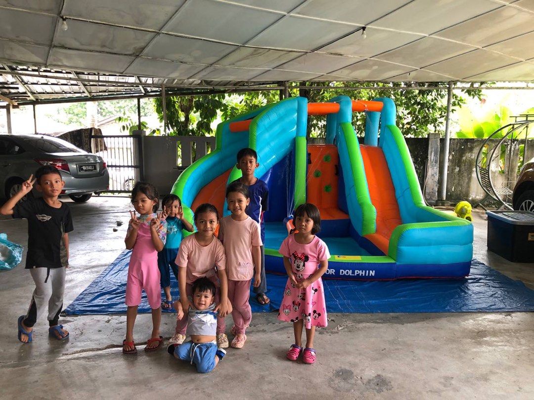 Birthday Party Pool Water Slide Murah Kids Playtime Doctor Dolphin