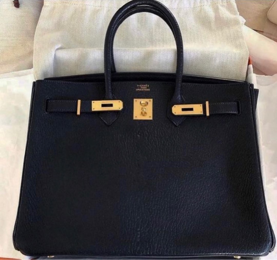 Hermès Black Chevre de Coromandel Birkin 35 QGB0I40IKB000