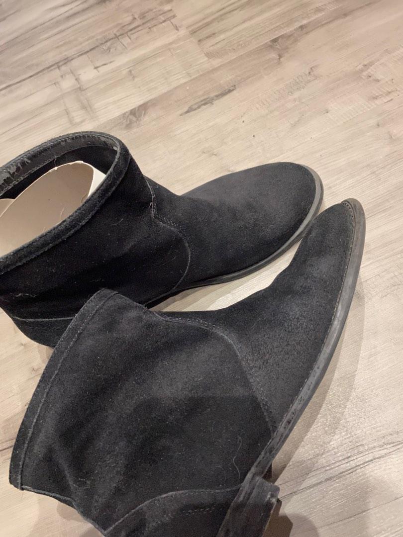 Aldo black shop suede ankle boots