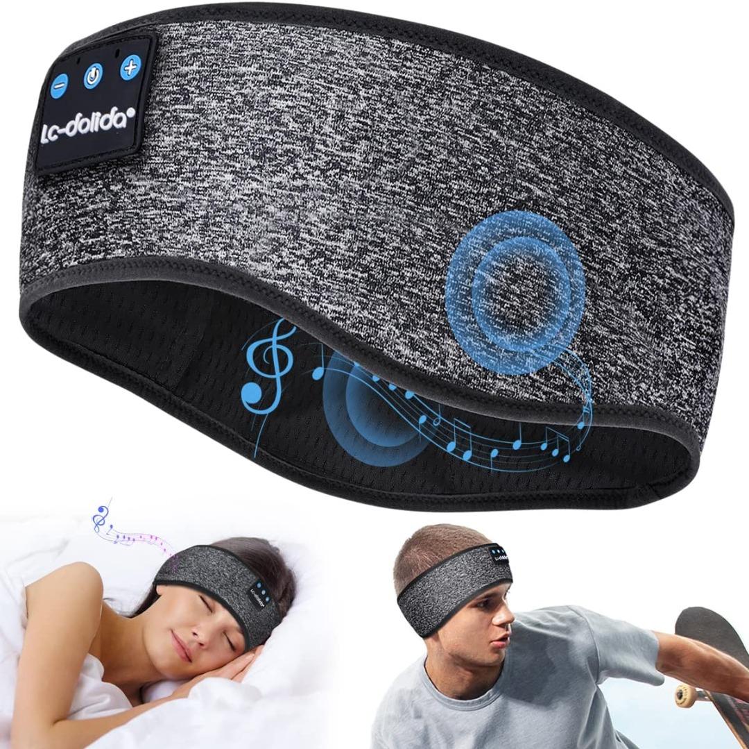 Bluetooth Headband Headphones Sleep Headphones LC dolida Wireless Workout Running Earphones Sleepband with Volume Control Cool Tech Gadgets for Men Women Games Yoga Relaxation Audio Headphones Headset...