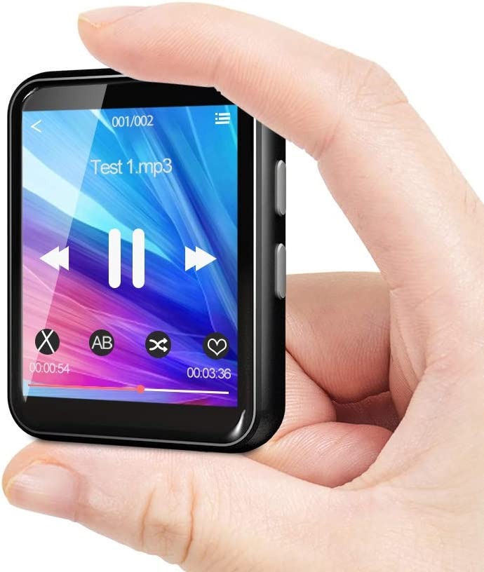 Bluetooth MP3 Player, 16GB 5.0 Music Player with Extendable Storage