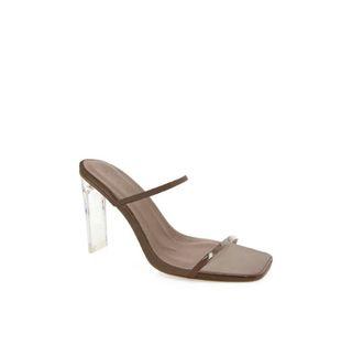 BNWT Billini SZ 7/38 walnut clear  block heel shoes