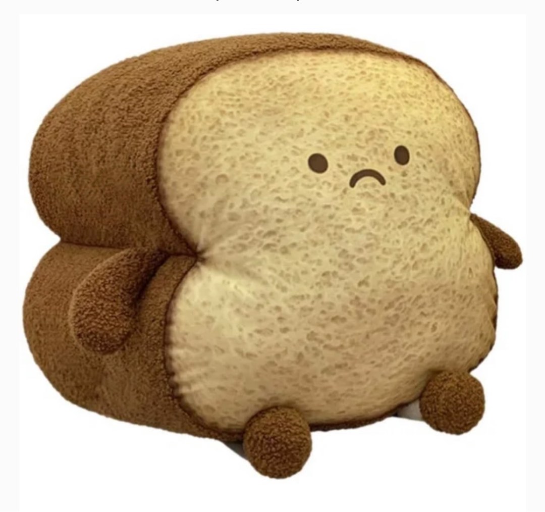 Bread Plushie Burned Toast Plushie (1kg Plushie) Toreba Japan