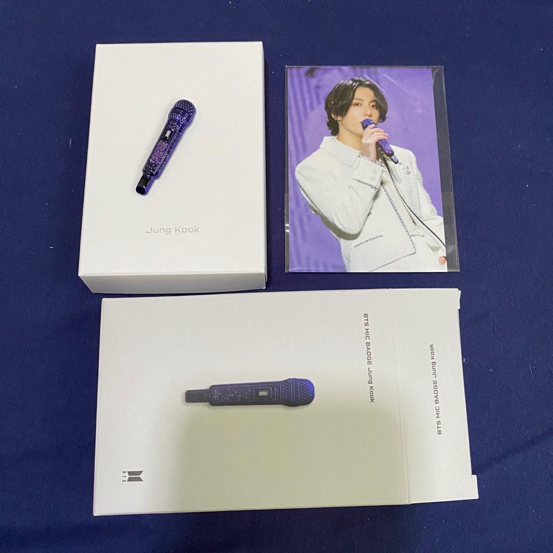 BTS Jungkook Mic Badge with Photocard, Hobbies & Toys, Memorabilia