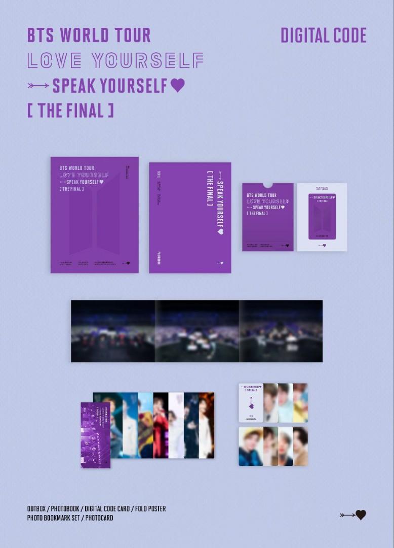BTS LY SY THE FINAL DVD BR DIGITAL CODE, Hobbies & Toys 