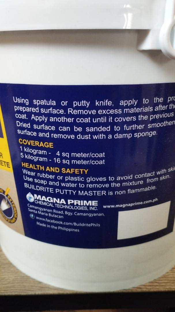 Buildrite Putty Master Joint Filler Plaster Wall Putty Multipurpose 5 Kg (Masilya , Same As