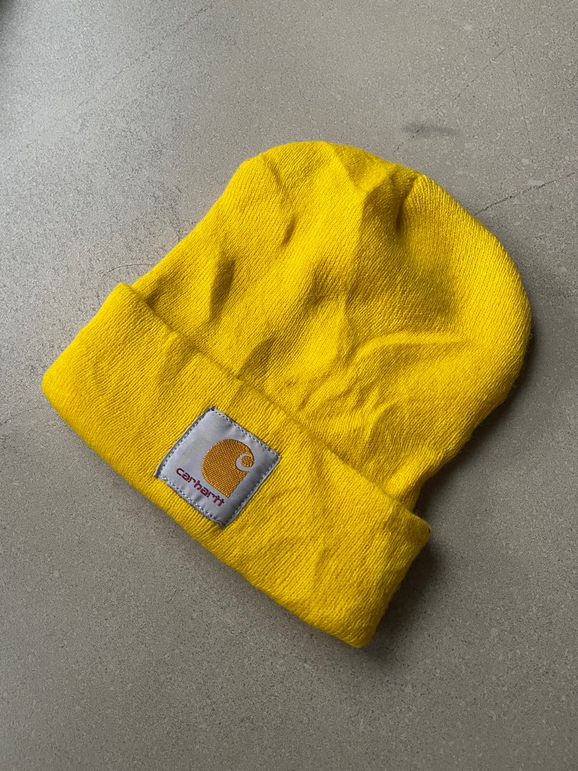 Carhartt mustard beanie new arrivals