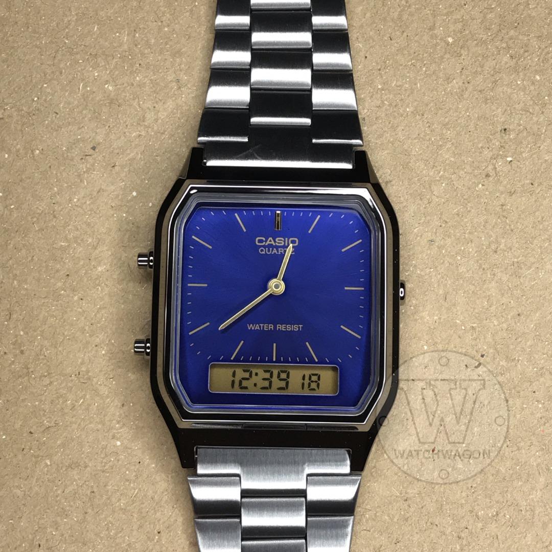 Casio aq 230 black discount
