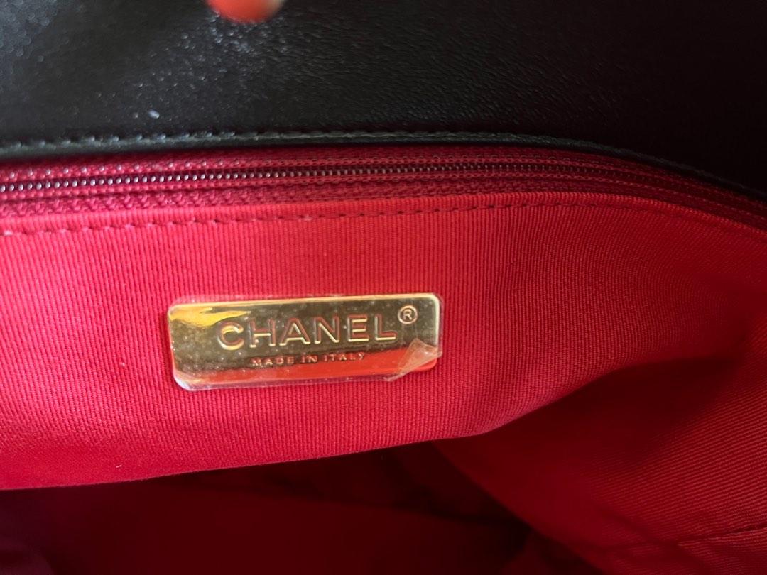 Chanel 19 SHOPPING BAG購物袋單肩包黑色羊皮尺寸： 30x37x10cm - LuxuryGZ