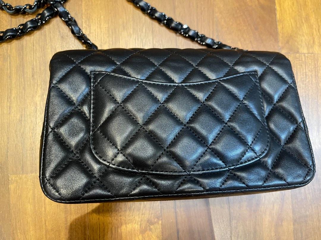 Chanel Mini Rectangular, So Black, Luxury, Bags & Wallets on Carousell