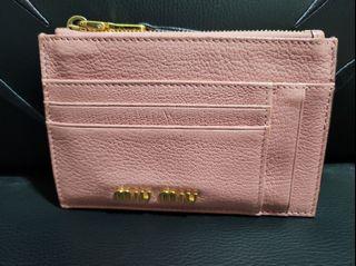 <clearance> Authentic Miu Miu flat cardholder in pink