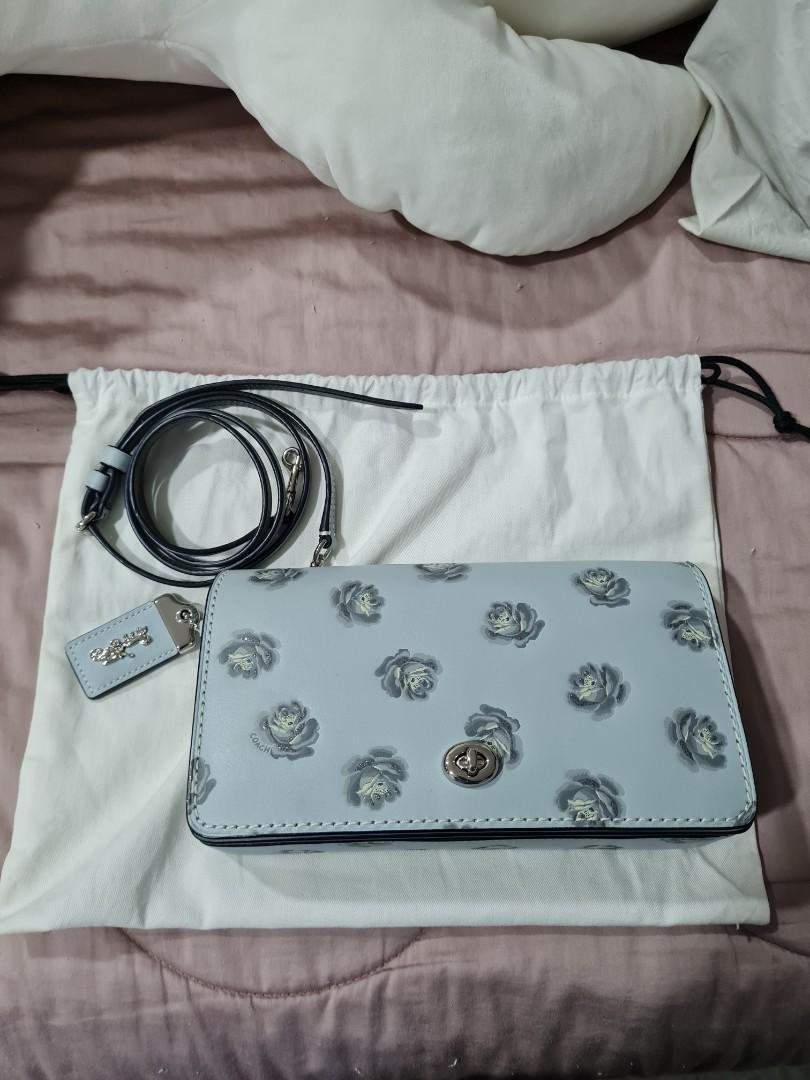Coach blue floral crossbody store