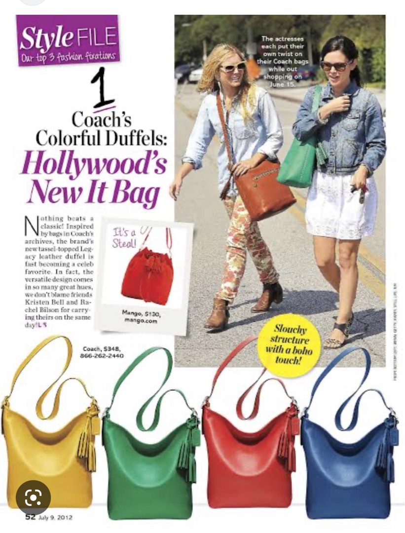 Coach Legacy Leather Duffle bag Women s Fashion Bags