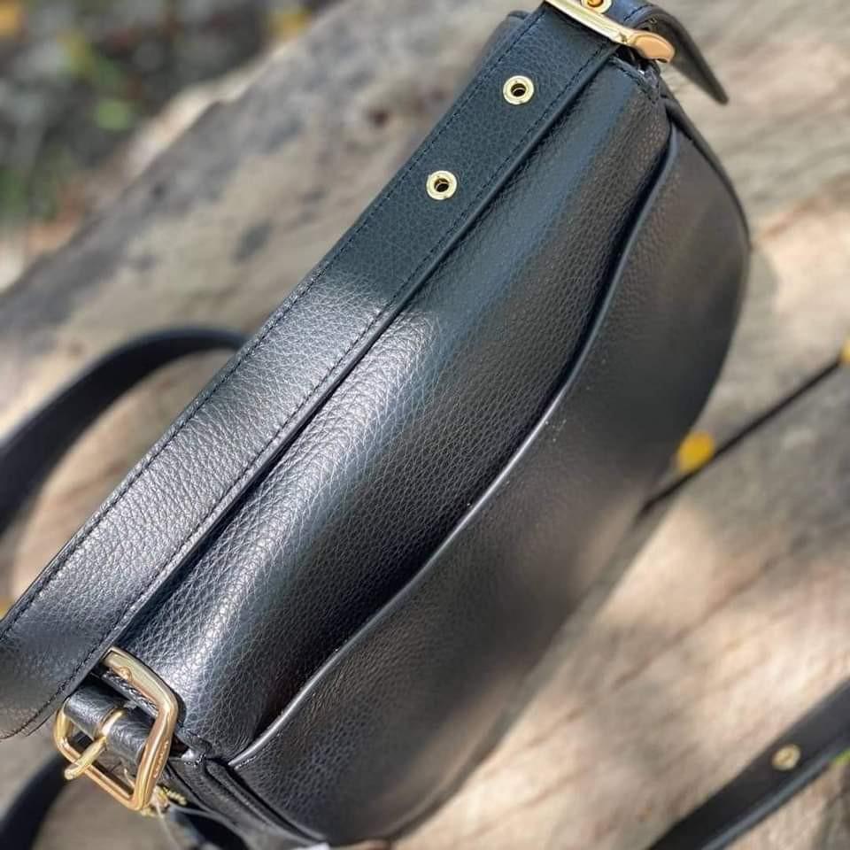 Coach Macie Saddle Bag in Plain Black, Women's Fashion, Bags & Wallets, Crossbody Bags on Carousell