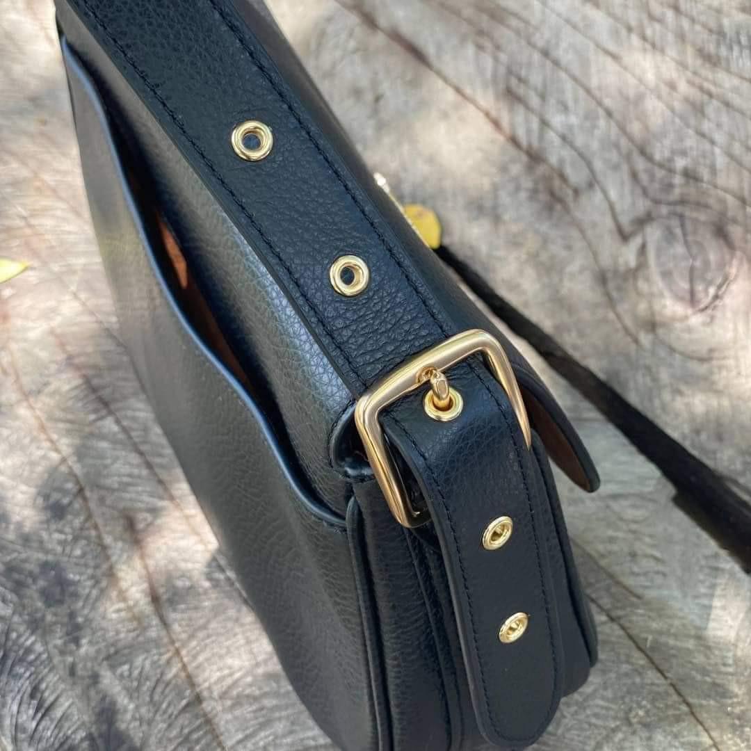 Coach Macie Saddle Bag in Plain Black, Women's Fashion, Bags & Wallets, Crossbody Bags on Carousell
