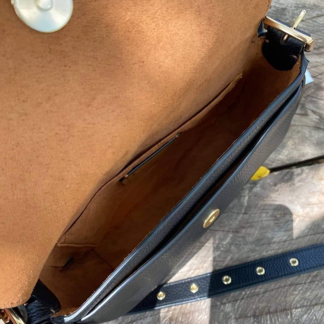 Coach Macie Saddle Bag in Plain Black, Women's Fashion, Bags & Wallets, Crossbody Bags on Carousell