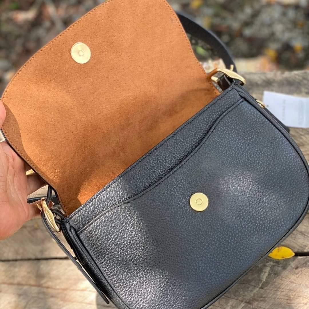Coach Macie Saddle Bag in Plain Black, Women's Fashion, Bags & Wallets, Crossbody Bags on Carousell
