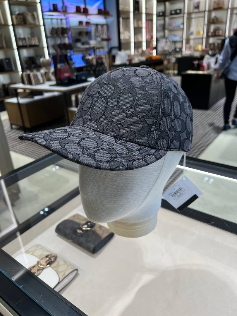 Coach signature hat sale