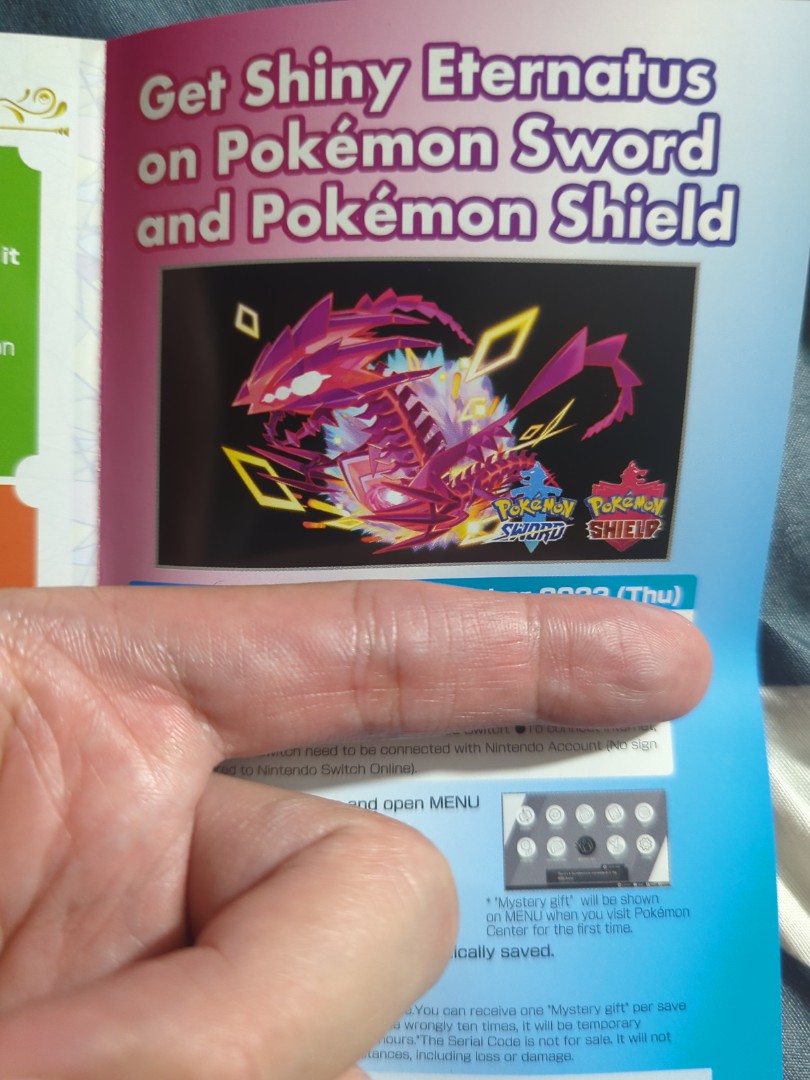 Code For Shiny Eternatus Pokemon Sword And Shield Video Gaming Video Games Nintendo On Carousell