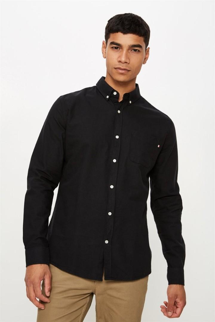 mens black oxford shirt