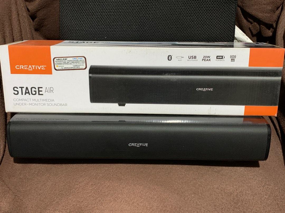 Creative Stage Air (Category: Soundbars, Speakers & Amplifiers) located in Mandaluyong City. Submitted by richardr2000 (Listing ID 1188696980, Image 1). Description: 15 inches long. Rechargeable battery. Bluetooth enabled. .