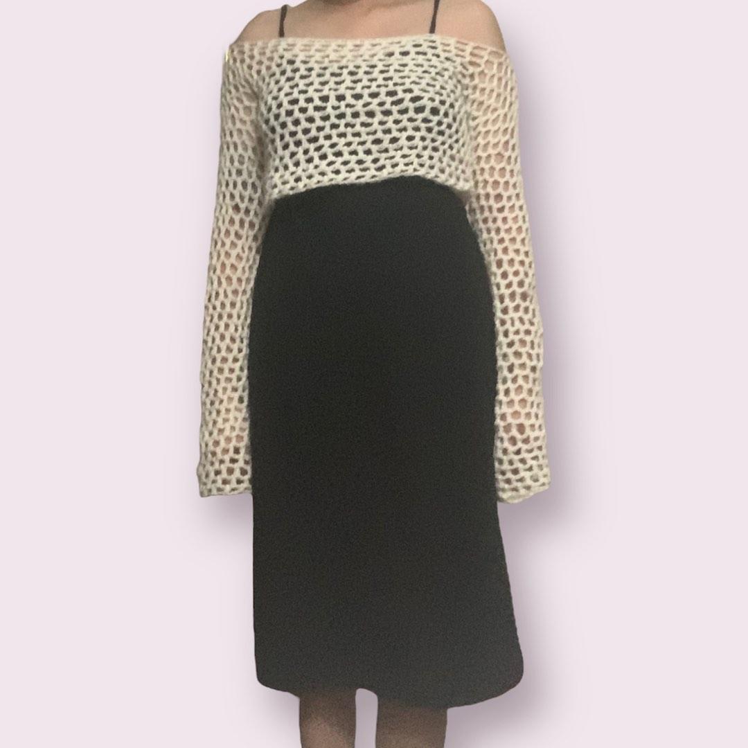 crochet longsleeves mesh top (Category: Longsleeves) located in Imus. Submitted by declutteringyae (Listing ID 1188746930, Image 1). Description: fits small to medium hand made.