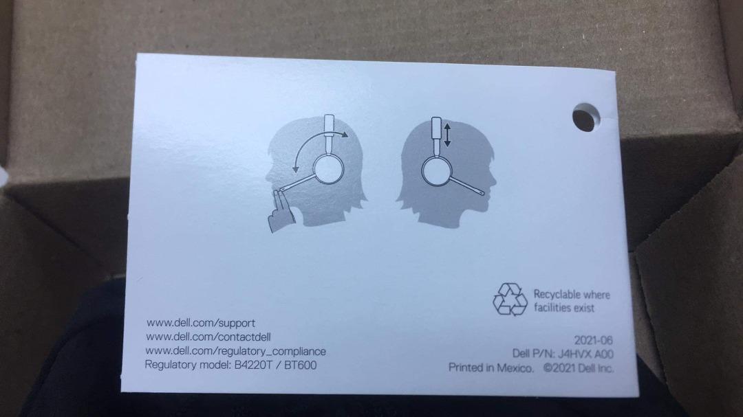 DELL PRO WIRELESS HEADSETWL5022, Audio, Headphones & Headsets on Carousell