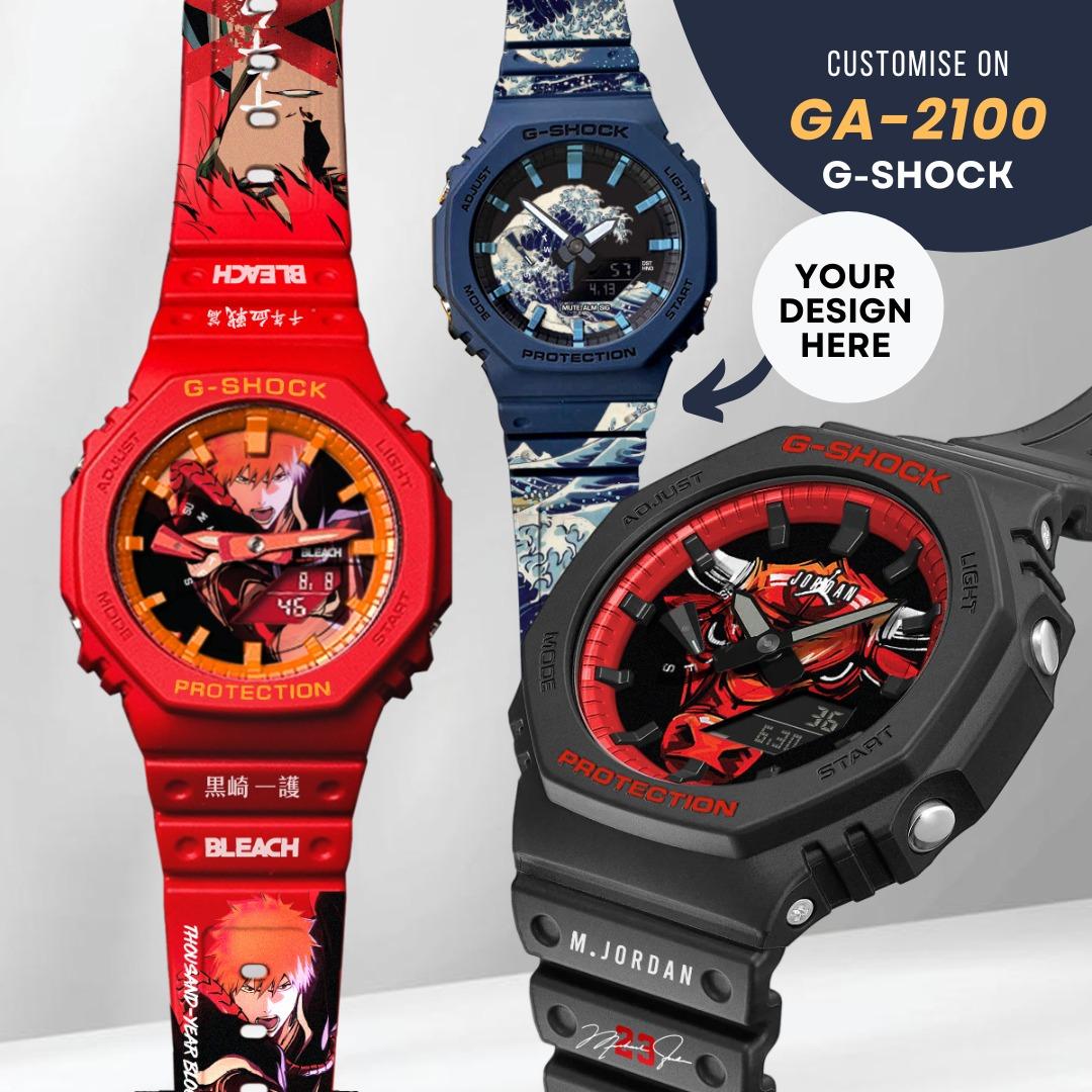 Design Your Own on Original GA 2100 G Shock Watch Print Name Print Logo Custom Watch Custom Jam