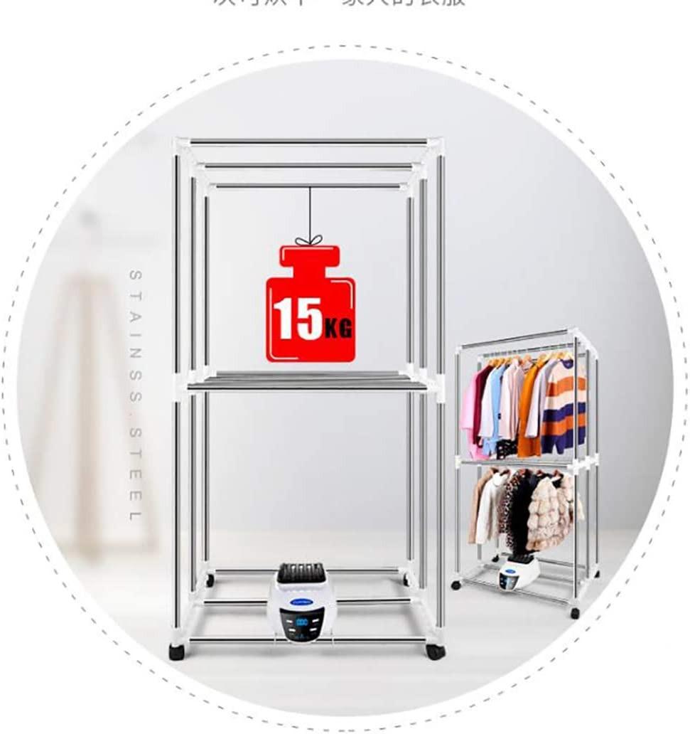 Electric Clothes Dryer Portable 1500w Warm Air Drying Wardrobe Brown Furniture And Home Living