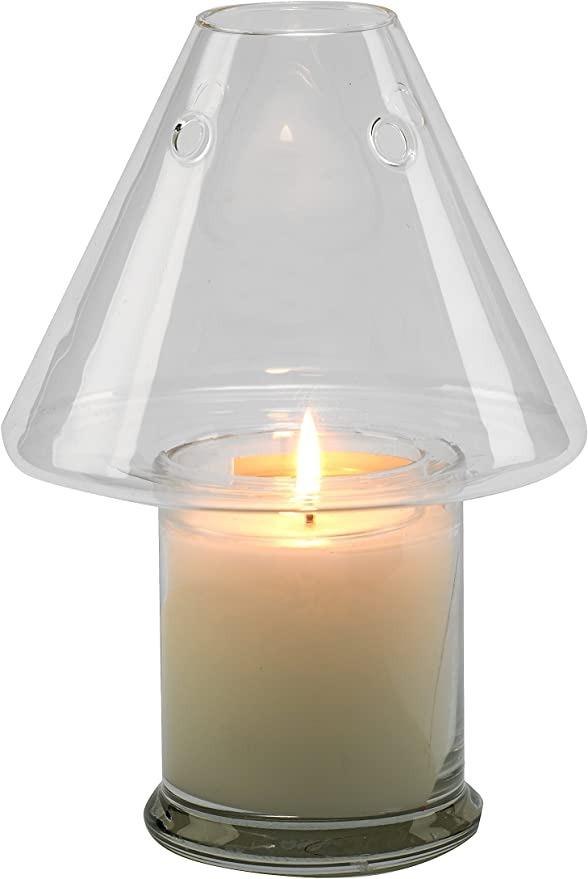 Glass Candle Shade (Suitable for Yankee Candles) 6 x 4.5Inches