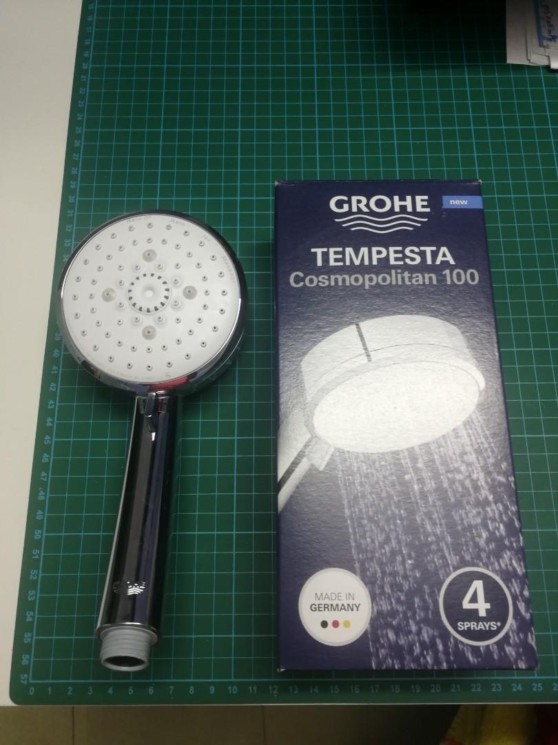 Hand Shower, Grohe Tempesta Cosmopolitan 100, made in Germany, 4 sprays