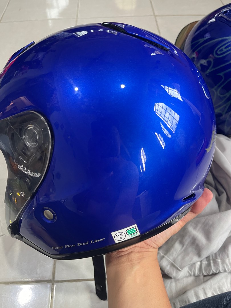 Shoei j discount stream biru