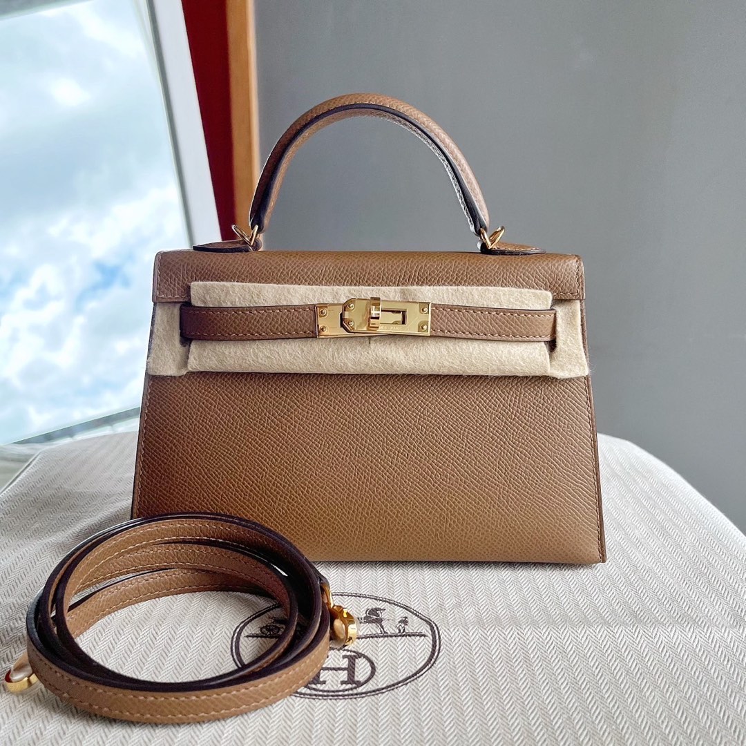 Hermes Kelly 20 Alezan GHW, Luxury, Bags & Wallets on Carousell