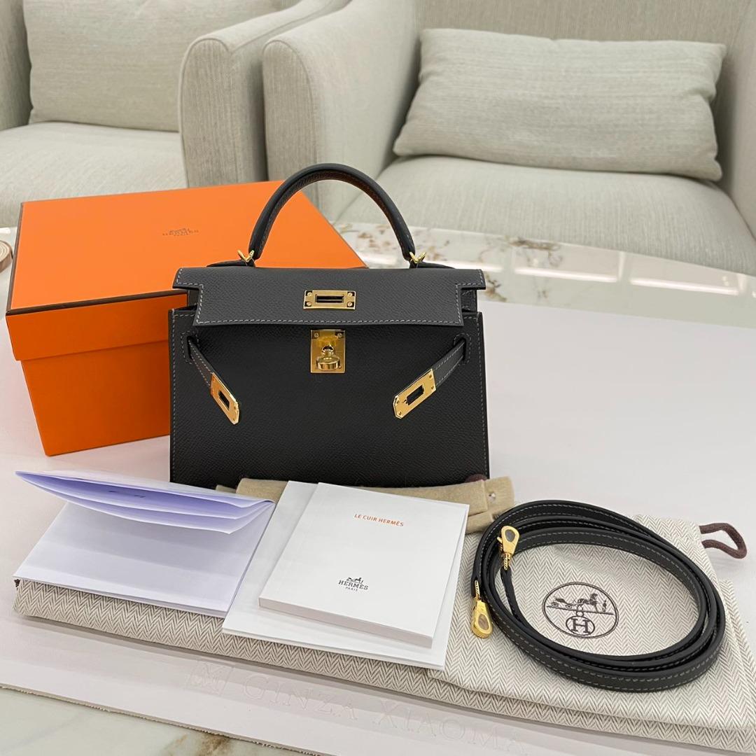 Hermes Mini Kelly Graphite Epsom leather GHW, Women's Fashion, Bags &  Wallets, Purses & Pouches on Carousell
