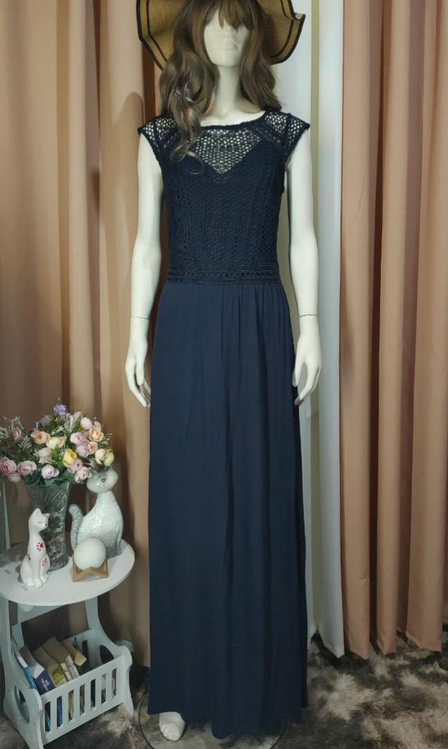 H and m deals navy blue dress