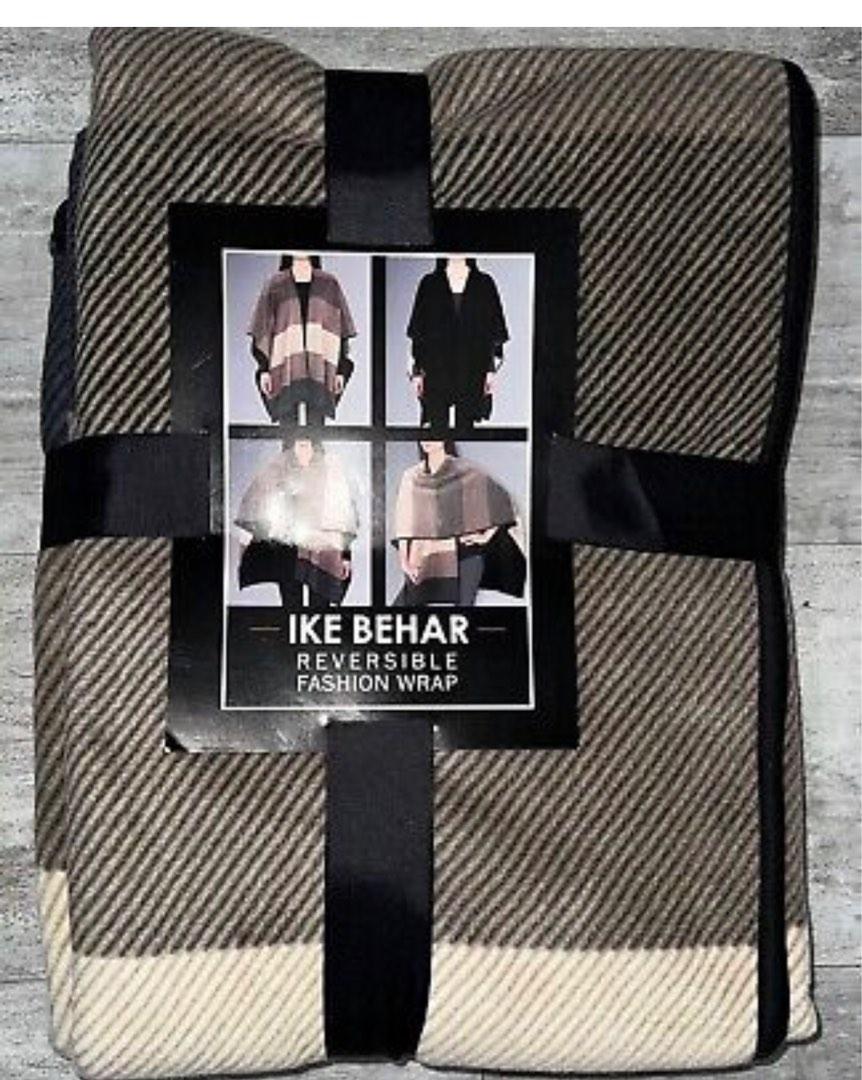 Ike Behar Reversible Fashion Wraps (Category: Coats, Jackets and Outerwear) located in Makati City. Submitted by red530 (Listing ID 1188627827, Image 1). Description: Camel Striped Color: Beige Fabric : Fleece 100% Polyester.