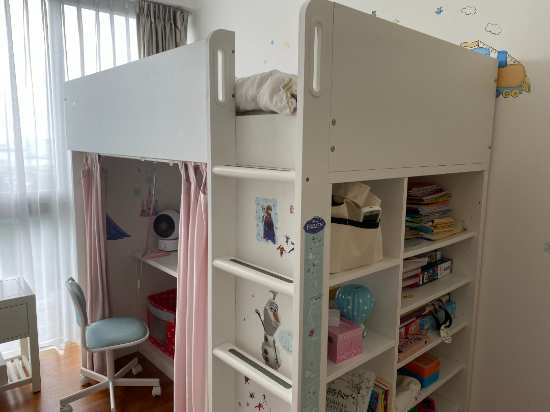 IKEA Bunk Bed & Desk / Shelves and Chair *Free of Charge*, Furniture