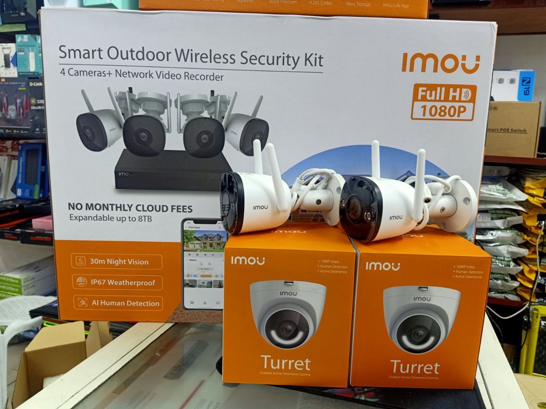 Imou Wireless Outdoor CCTV KIT, 8 channel with two Imou Turret