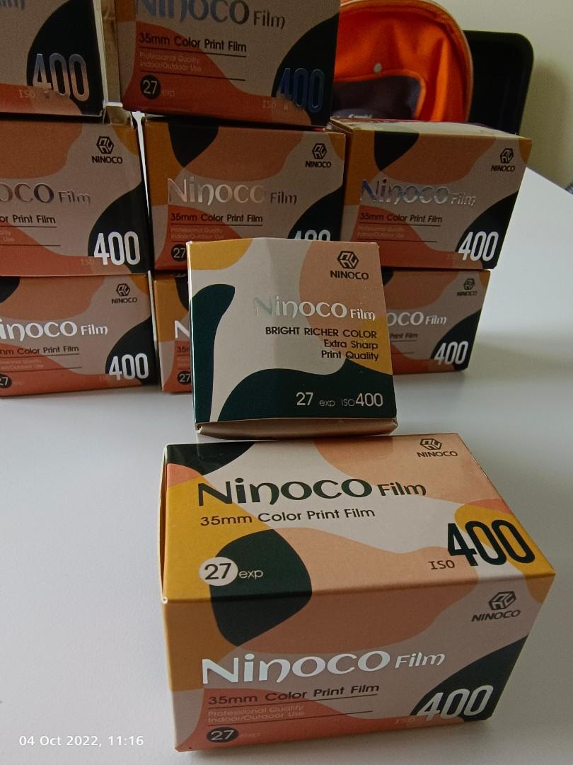 Left 2 rolls (Japan)Ninoco film ISO 400 exp 27 process before 102023, Photography, Cameras on